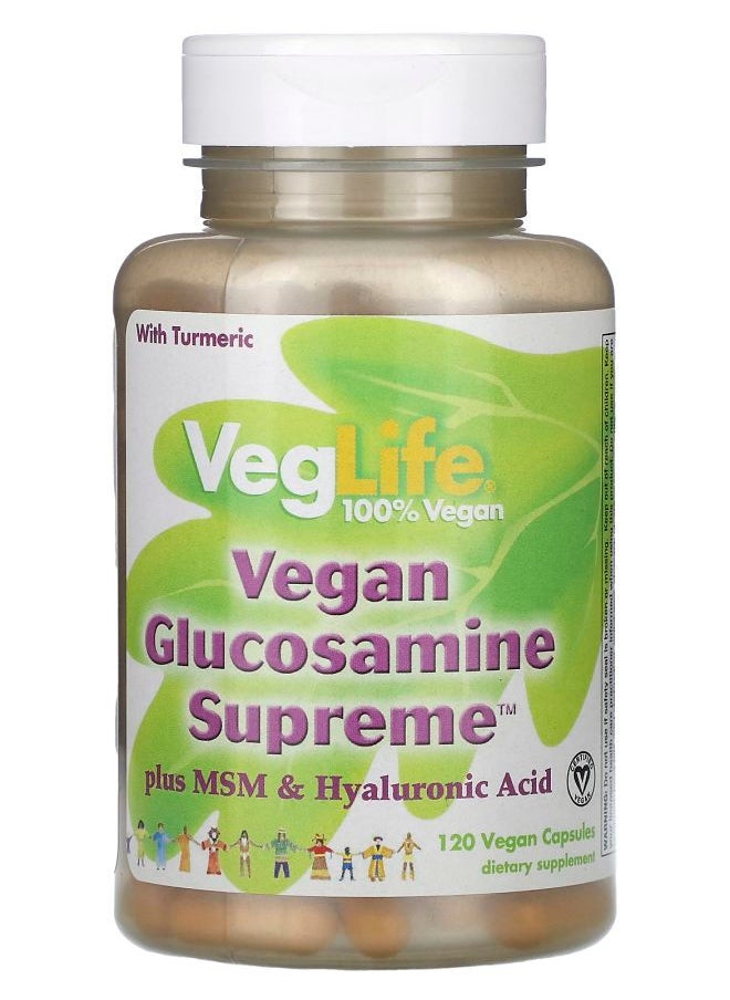 Veglife - Vegan Glucosamine Supreme Plus MSM & Hyaluronic Acid 120 Vegan Capsules - Image 1