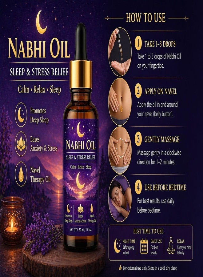 زيت نابهي للنوم وتخفيف التوتر، يعزز النوم العميق، ويخفف القلق، زيت لعلاج السرة، 30 مل - Image 4
