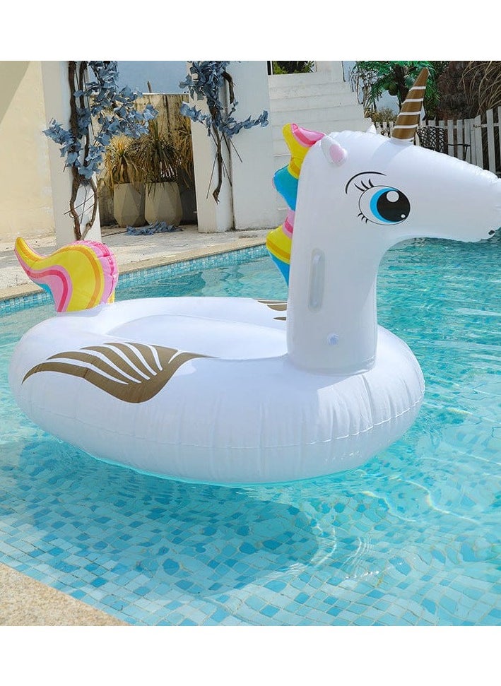 Inflatable Unicorn Pool Float, Inflatable Unicorn Pool Float for Kids Swimming Pool Ride ,Unicorn Shaped Swimming Ring Inflatable Pool Float for Kids Large Swim Ring