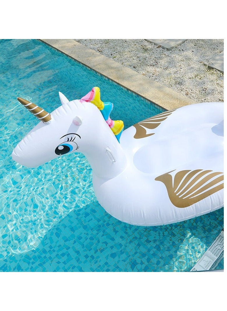 Inflatable Unicorn Pool Float, Inflatable Unicorn Pool Float for Kids Swimming Pool Ride ,Unicorn Shaped Swimming Ring Inflatable Pool Float for Kids Large Swim Ring