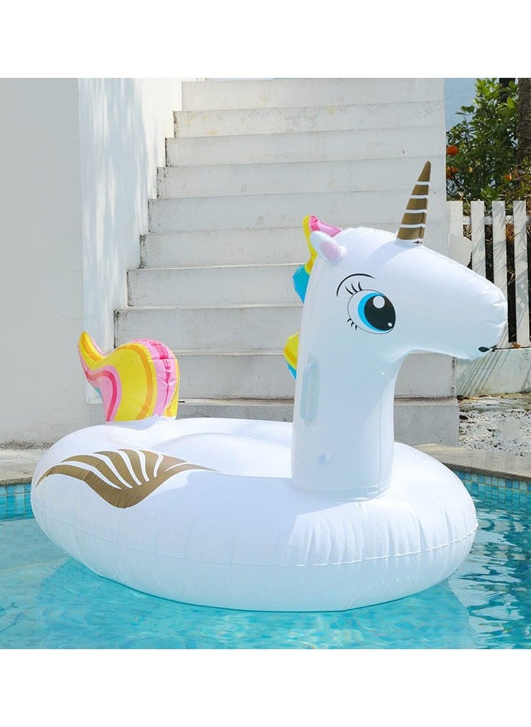 Inflatable Unicorn Pool Float, Inflatable Unicorn Pool Float for Kids Swimming Pool Ride ,Unicorn Shaped Swimming Ring Inflatable Pool Float for Kids Large Swim Ring