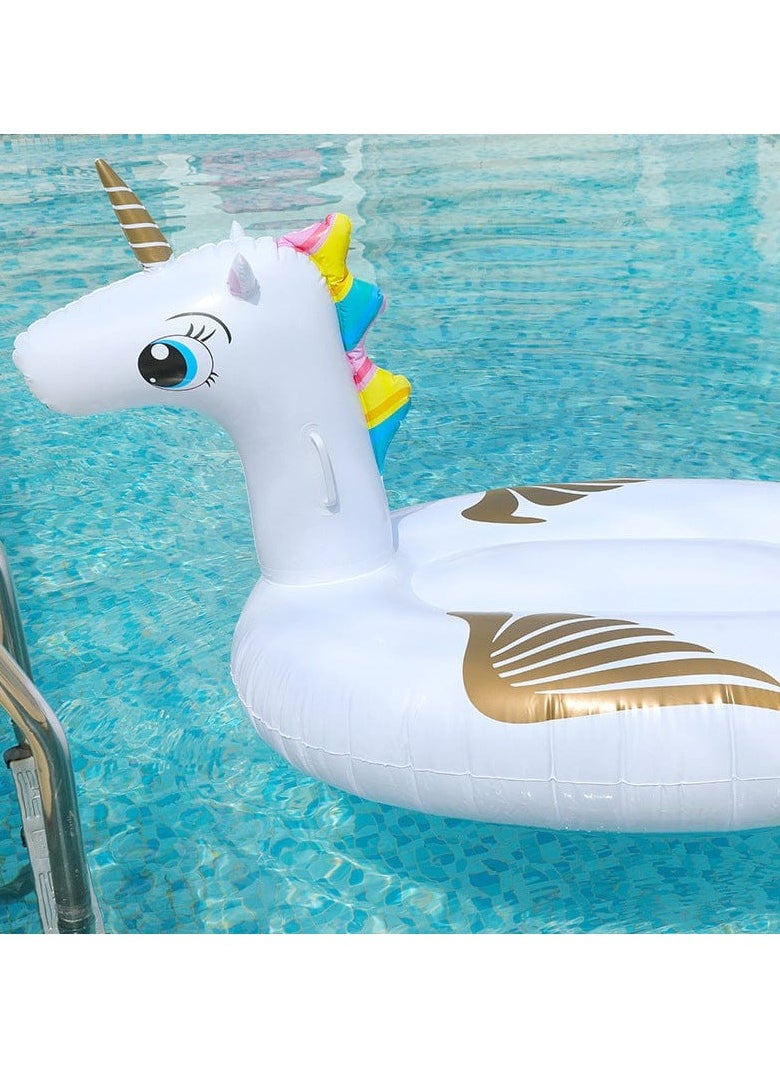 Inflatable Unicorn Pool Float, Inflatable Unicorn Pool Float for Kids Swimming Pool Ride ,Unicorn Shaped Swimming Ring Inflatable Pool Float for Kids Large Swim Ring
