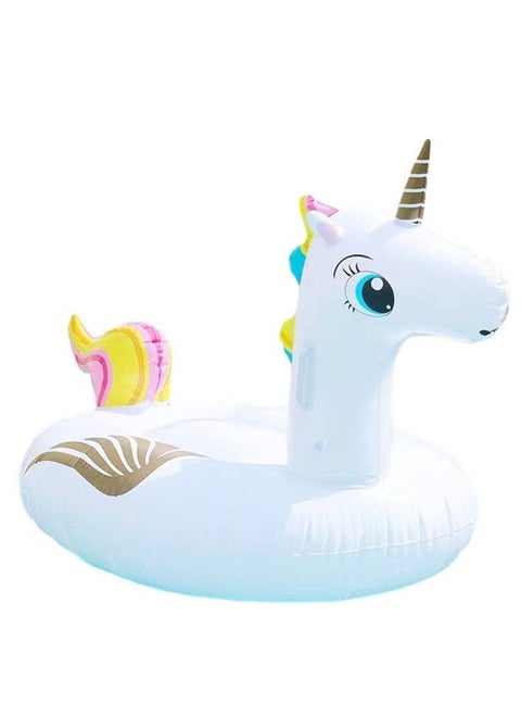 Inflatable Unicorn Pool Float, Inflatable Unicorn Pool Float for Kids Swimming Pool Ride ,Unicorn Shaped Swimming Ring Inflatable Pool Float for Kids Large Swim Ring