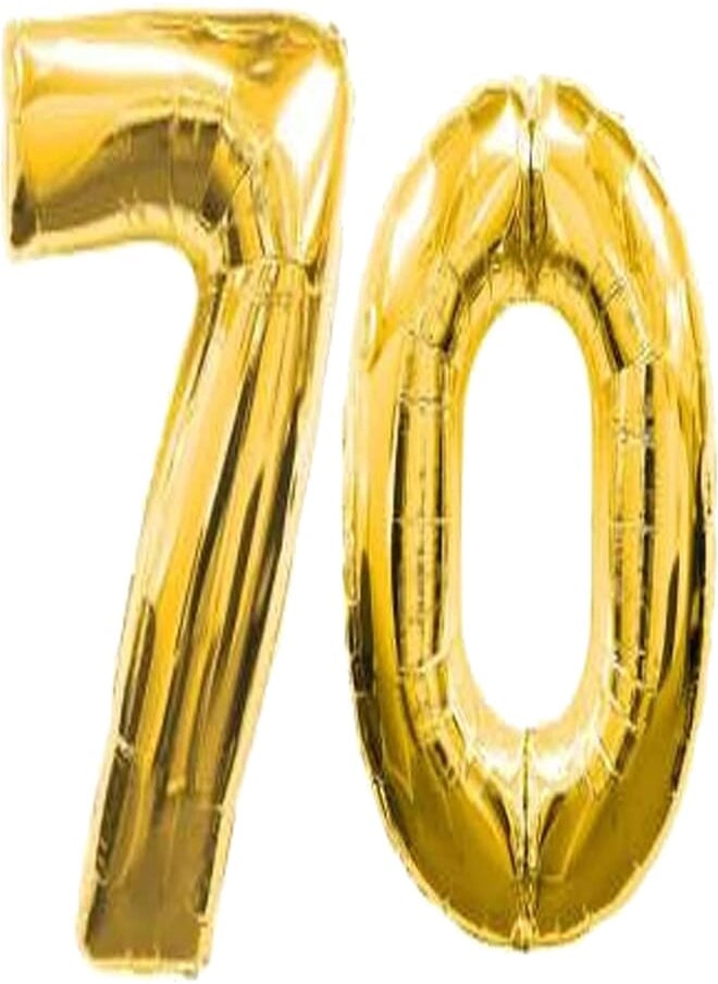 Tamona 16 Inch Tamona Golden Helium Party Balloon Number 70 