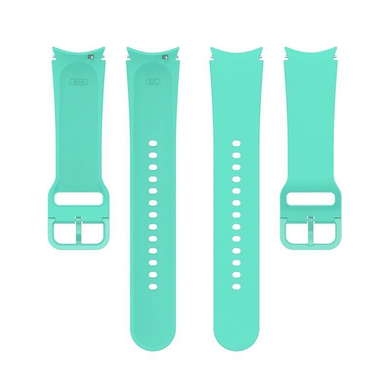 Replacement Strap For Samung Galaxy Watch4 40mm / 44mm Silicone Flat Buckle Watch Band(Mint Green) - Image 2