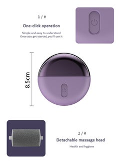 MAANGE Electric Foot Callus Remover, Rechargeable Foot File Pedicure Tools, Waterproof Foot Scrubber (Purple)  - Image 2