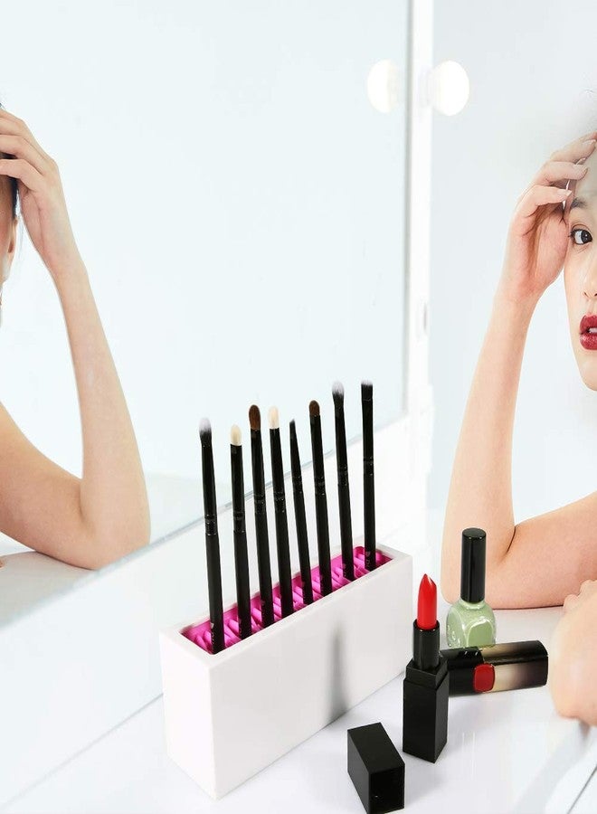 CARTSHOPPER Makeup Brush Storage Holder Organizer Professional Silicone Air Drying for Countertop Display Container Cosmetics Brushes Storage Solution - Image 3