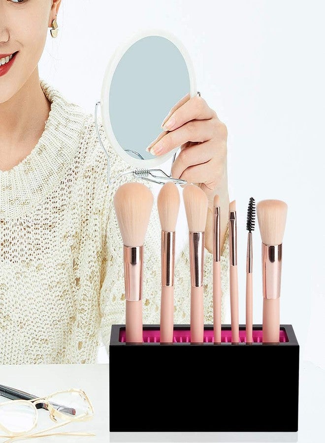 CARTSHOPPER Makeup Brush Storage Holder Organizer Professional Silicone Air Drying for Countertop Display Container Cosmetics Brushes Storage Solution - Image 1