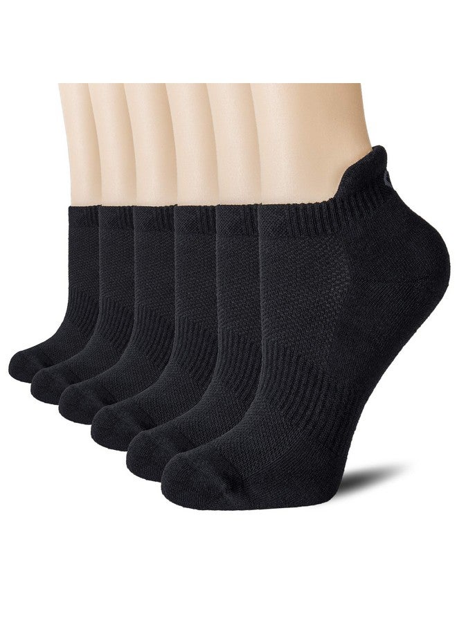 سي إس سيلر سبورت جوارب رياضية للجري من CS CELERSPORT بطول الكاحل مع لسان رياضي منخفض للرجال والنساء (6 أزواج)، مقاس كبير، أسود - Image 1