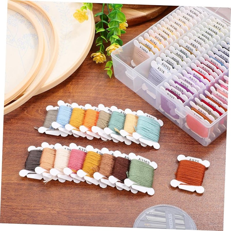 مجموعة خيوط التطريز 80 لونًا للحرف اليدوية والخياطة والتطريز المتقاطع - Image 5