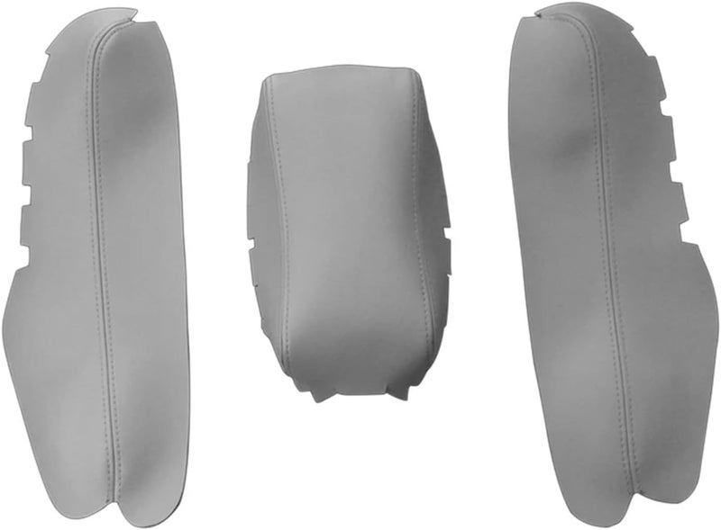 QASULER Gray Microfiber Leather Armrest Cover for Civic 2016-2019 - Image 1