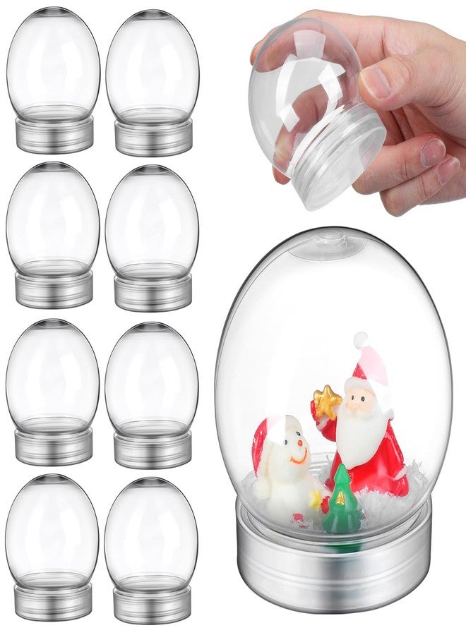 Artibetter 10pcs DIY Clear Plastic Water Globes with Cap for Crafting Snow Globe Kits Decoration and Fun DIY Projects - Image 1