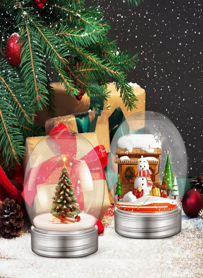 Artibetter 10pcs DIY Clear Plastic Water Globes with Cap for Crafting Snow Globe Kits Decoration and Fun DIY Projects - Image 5