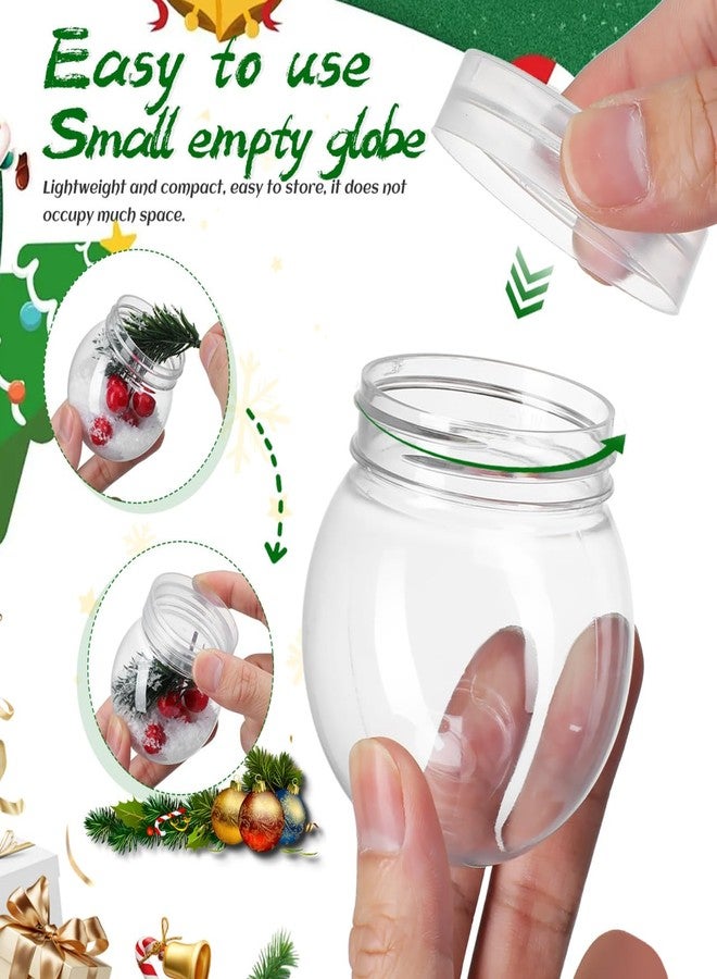 Artibetter 10pcs DIY Clear Plastic Water Globes with Cap for Crafting Snow Globe Kits Decoration and Fun DIY Projects - Image 3