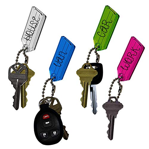 Lucky Line Key Tag with Ball Chain, Pack of 50, Assorted Colors (10175), 2-1/4" x 15/16" - Image 2