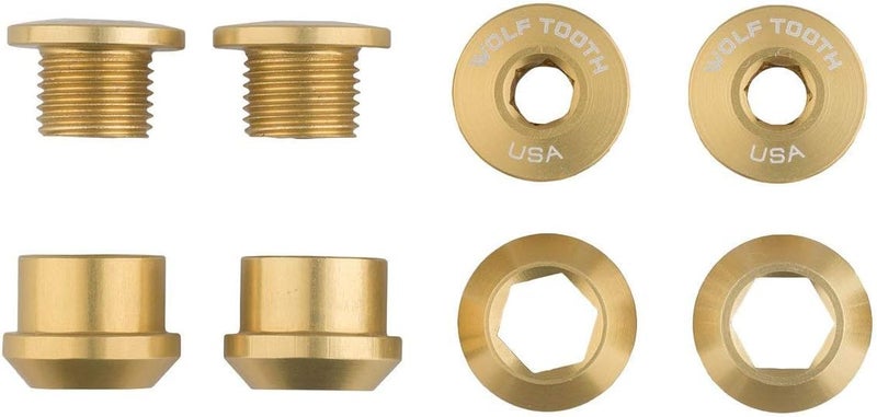 Wolf Tooth Set of 4 Chainring Bolts+Nuts for Single-Ring (1X) Drivetrains - Image 1