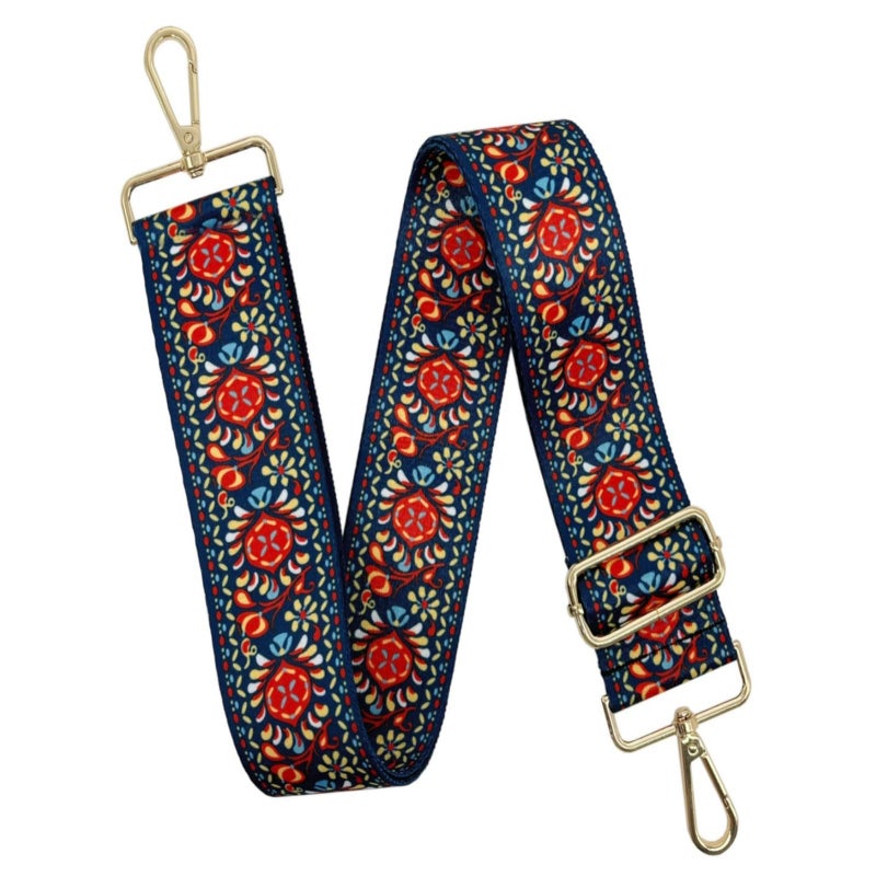 Model Worker Canvas Purse Strap 15 Wide Handbag Purse Strap Adjustable Canvas Replacement Crossbody Strap Guitar Style Multicolour Strap with Gold Metal Buckle Style9