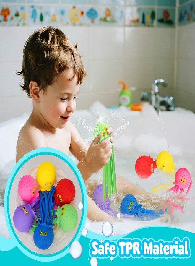 Babelshar 6 Pcs Octopus Water Balls Bath Toy, Sensory Stress Relief Floating Pool Beach Bathtub Toy Reusable Water Bomb Splash Balls, Christmas and Easter Goodie Bag Fillers for Baby Toddler Kids - Image 3
