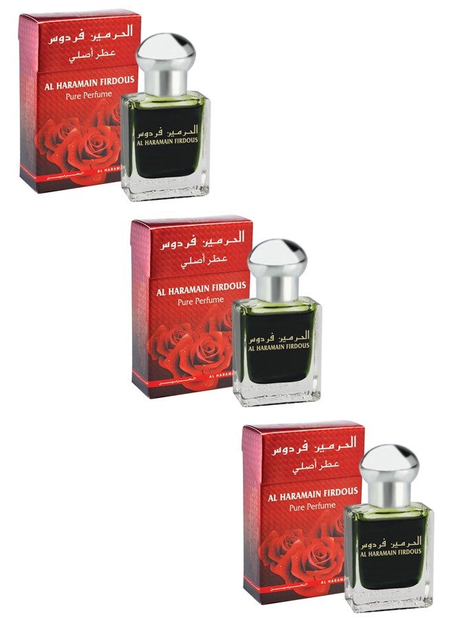 الحرمين 3 قطع عطر الحرمين الفردوس 15 مل - Image 1