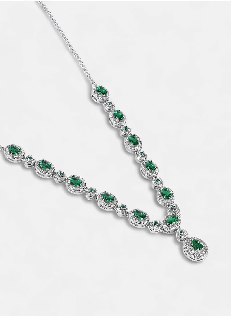 SOHI Stone Studded The Monaco Collar Necklace