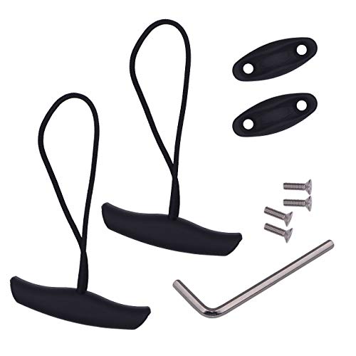 METER STAR 2PCS Kayak Canoe Carry Handle Pull Handle T-Handle with Cord and Pad Eyes, Kayak Carrying Pull Handle ,Kayak Straps ,Kayak Assesseries,Kayak Rope ,Kayak Handles Replacement,Kayak Pulling Handle - Image 1