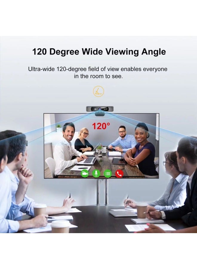 Spedal 4K Ultra-high-definition Camera Built-in AI Noise Reduction Dual Microphones Can Be Remotely Controlled 120 ° Wide-angle Zoom-Color:Black - Image 4