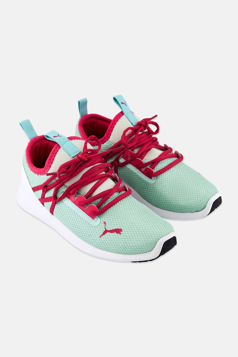 PUMA Women Lace Up Running Shoes, Mint Green - Image 1