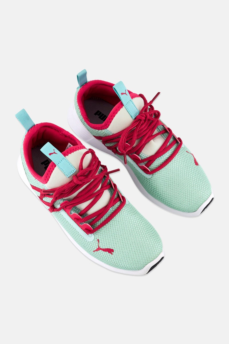 PUMA Women Lace Up Running Shoes, Mint Green - Image 4