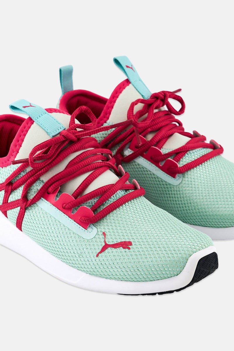 PUMA Women Lace Up Running Shoes, Mint Green - Image 3