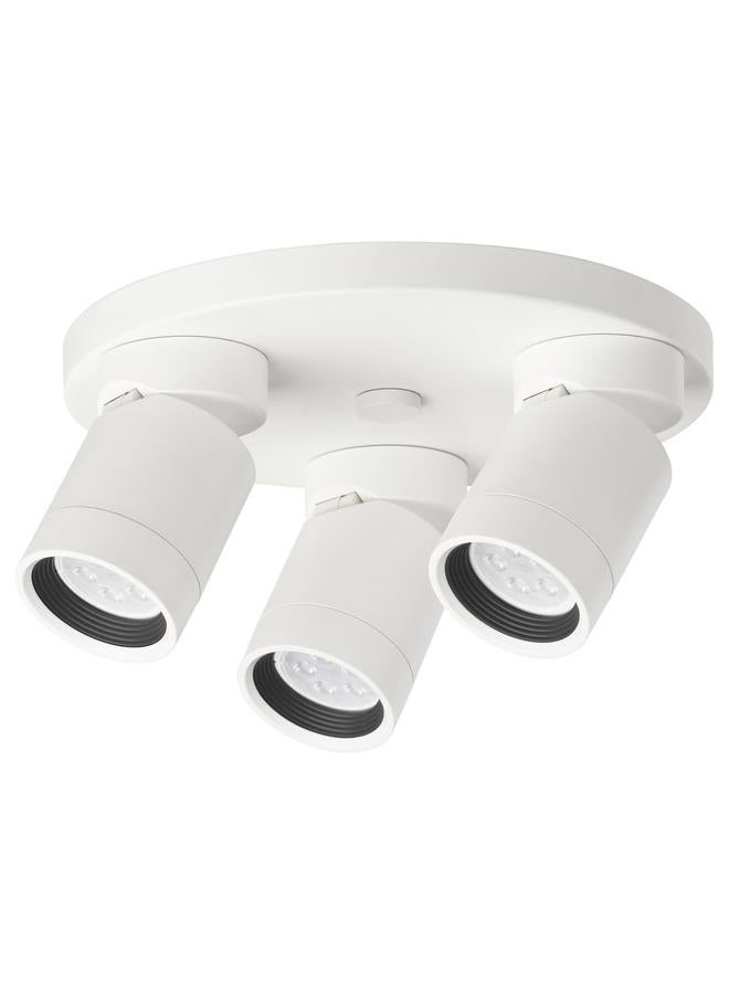 erorex Ceiling Spotlight With 3 Spots, White - Image 1