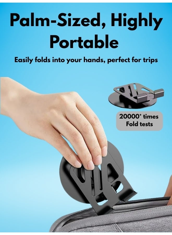 Cell Phone Stand—portable, foldable, and angle-adjustable for perfect viewing. Crafted from stable alloy metal, compatible with iPhone 16/15 and Samsung S24 - Image 5