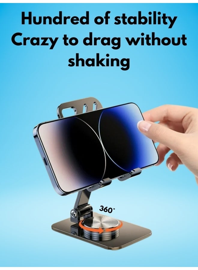 Cell Phone Stand—portable, foldable, and angle-adjustable for perfect viewing. Crafted from stable alloy metal, compatible with iPhone 16/15 and Samsung S24 - Image 2