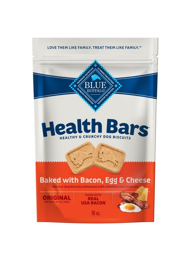 Blue Buffalo Health Bars Crunchy Dog Biscuits, Oven-Baked With Natural Ingredients, Bacon, Egg & Cheese , 16-oz Bag - Image 1