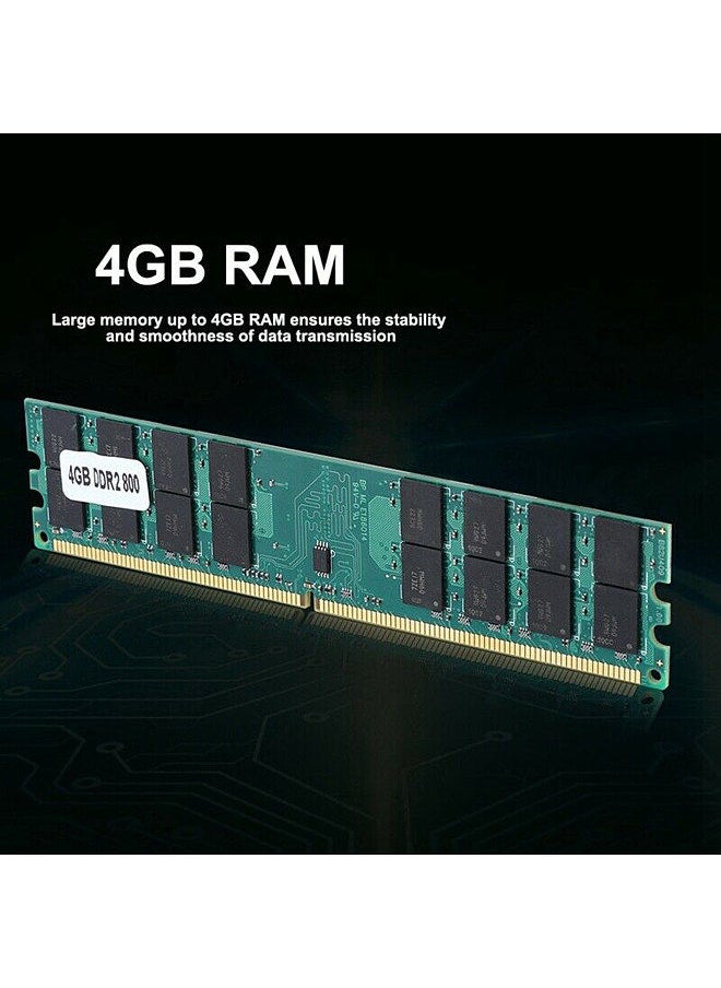 Generic - DDR2 Desktop Memory Bar 240Pin 4GB RAM 800MHZ Data Transmission Circuit Module Board Replacement for AMD Motherboards - Image 1