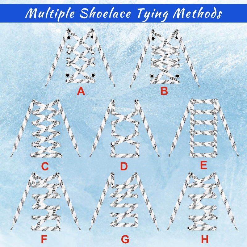 Yingzhao 4 Pairs Waxed Hockey Skate Laces 108" Hockey Laces Wide Ice Skate Lace Strap Ice Sports Accessories for Roller Skates Boots Adults Youth (White) - Image 4