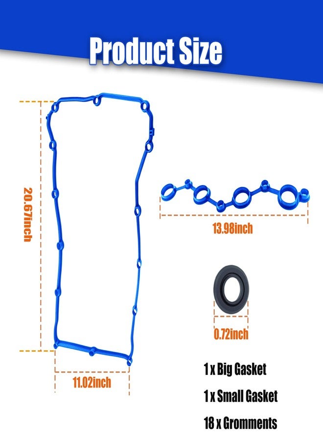 VORIPO VS50698R Engine Valve Cover Gasket Set for Dodge Avenger Journey Caliber 1.8 2.0 2.4L, for Jeep Compass Patriot, for Chrysler 200 Sebring 2007 2008 2009 2010 2011 2012-2020, Replace 04884763AA VC167G - Image 4