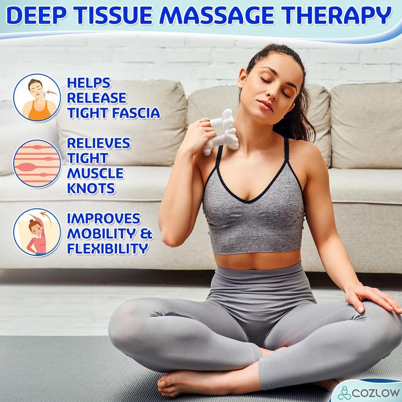 COZLOW Fascia Massage Tool for Trigger Point Pain Relief  Myofascial Release Massager for Reduced Cellulite Appearance  Tight Muscle Knots  Deep Tissue Massage Nodes for Neck Shoulder  Legs - Image 2