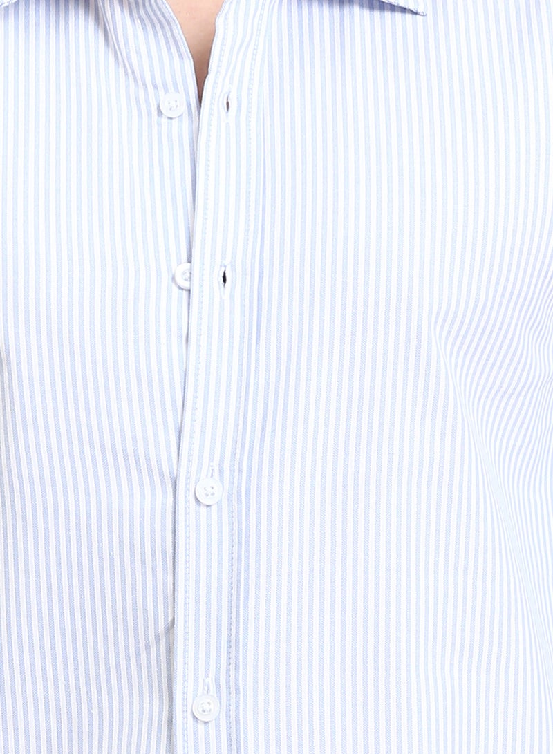 RAVIN Men Pencil Stripes Long Sleeves Shirt - Image 3