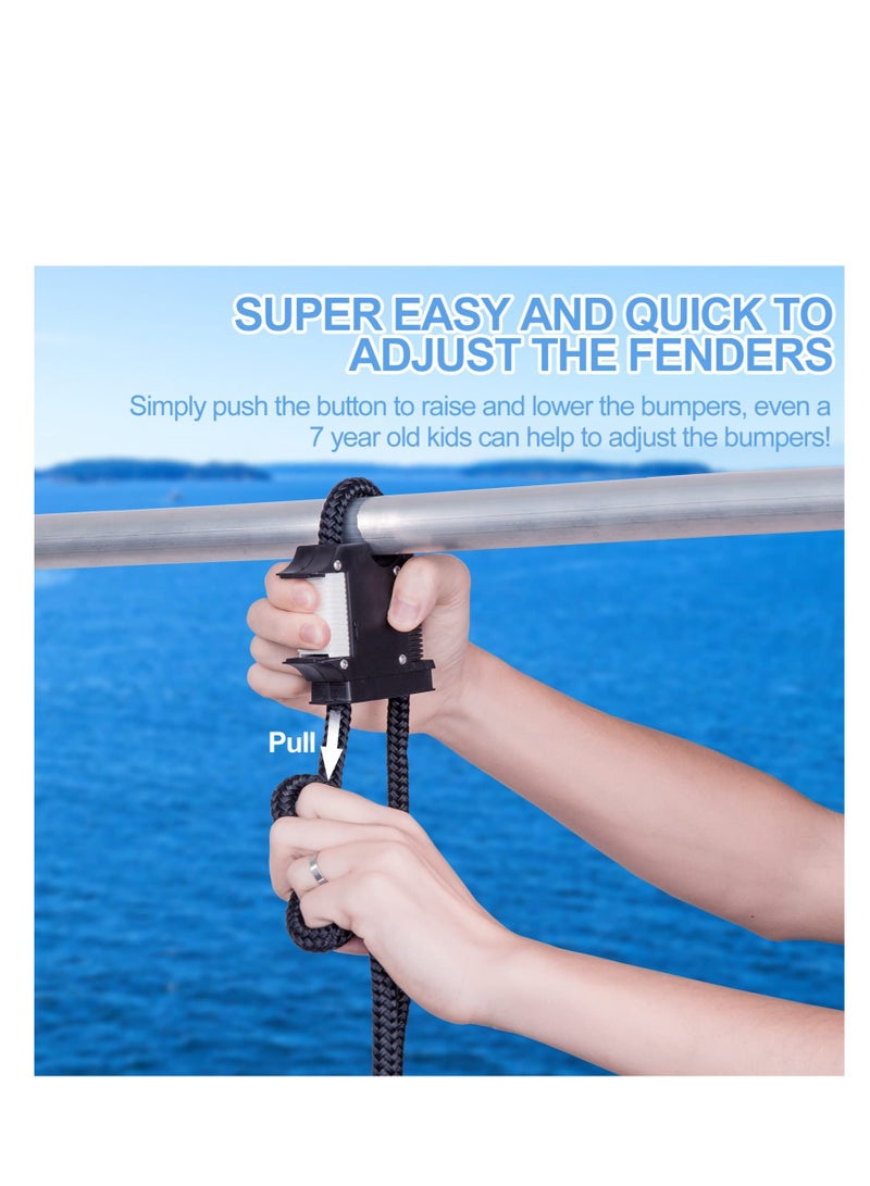 Generic Adjustable Boat Fender Clips - Quick Connect & Release for Pontoon & Cleat Bumpers, Durable Fender Hanger Accessories  - Image 3