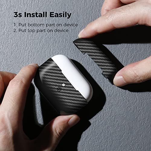 MONOCARBON Real Carbon Fiber Case for AirPods Pro 2nd Generation 2022 with Stripes Lanyard | Slim & Durable Cover for AirPods Pro 2 Accessories | Support Wireless Charging | Shock-Absorbing Protective - Image 5