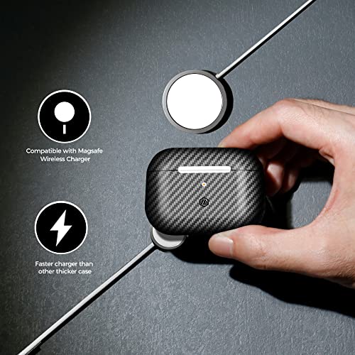 MONOCARBON Real Carbon Fiber Case for AirPods Pro 2nd Generation 2022 with Stripes Lanyard | Slim & Durable Cover for AirPods Pro 2 Accessories | Support Wireless Charging | Shock-Absorbing Protective - Image 3