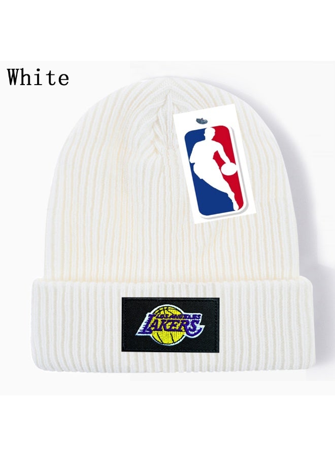 Off White Clean Lakers Knit Beanie Fresh Casual Winter Hat