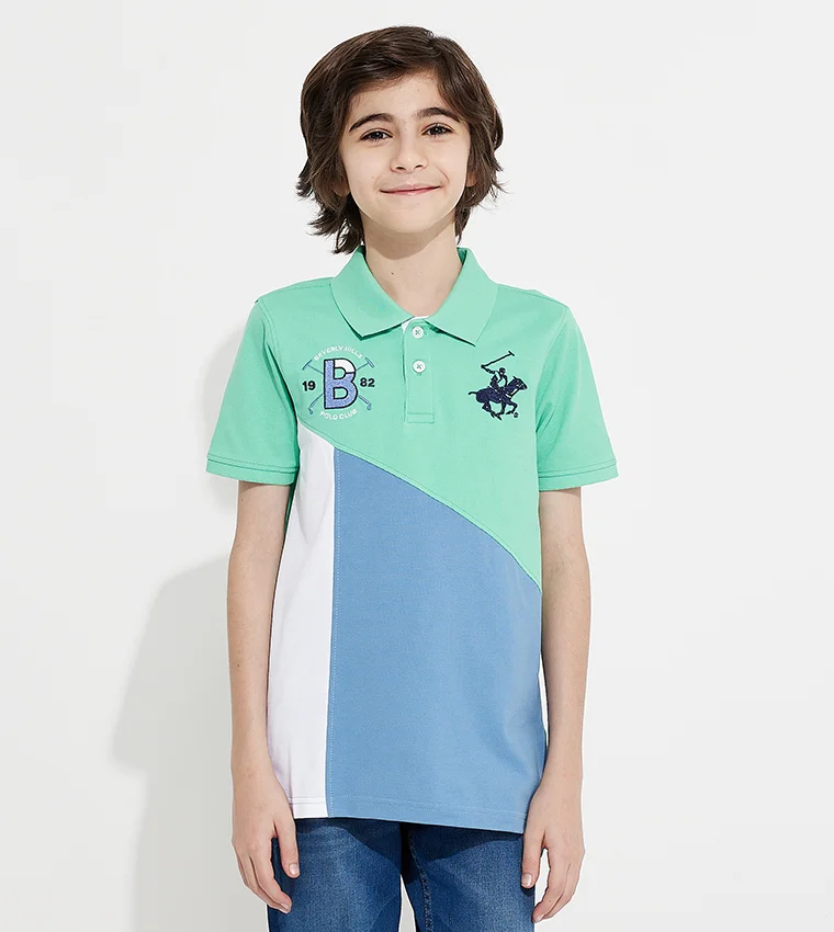بيفرلي هيلز بولو كلوب تيشيرت بولو ملون للأطفال
