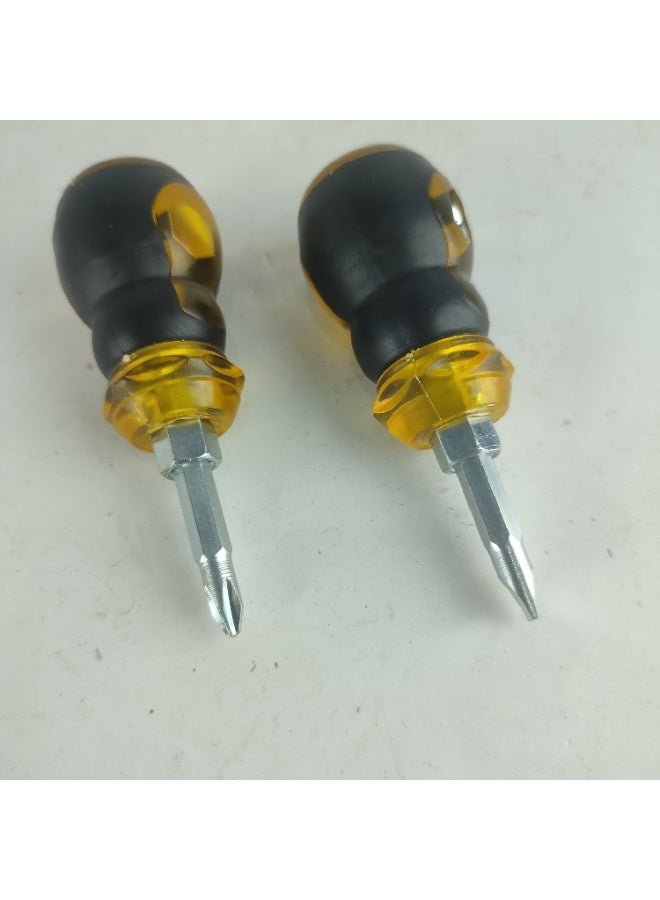 Mini Dual-Purpose Hand Screwdriver (Crucible and Flat) with Interchangeable, 2 Pieces - Image 2