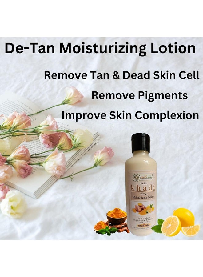 Khadi Rishikesh D-Tan Moisturizing Body Lotion | Reduces Tan, Fine Lines | Deeply Hydrating & Nourishing for Dry Skin | Glowing, Even Skin Tone for Men & Women | Paraben Free - 210ml - Image 2