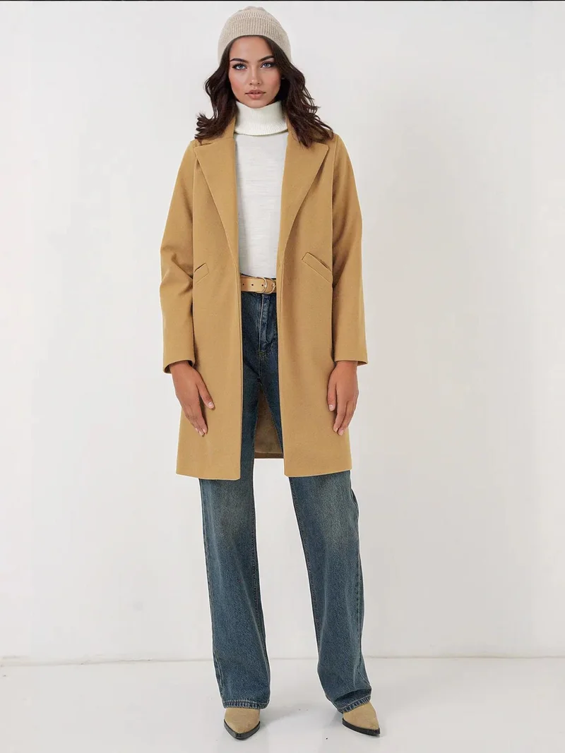 BIG DART BDART Buttoned Long Coat with Pockets