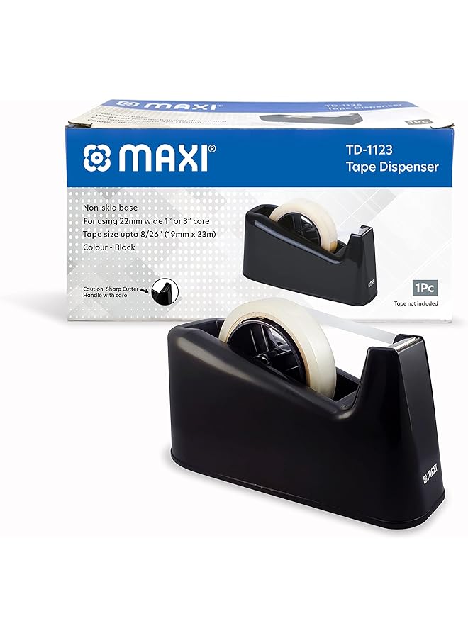 ماكسي موزع شريط لاصق مقاس 8 26 بوصة، أسود - Image 1