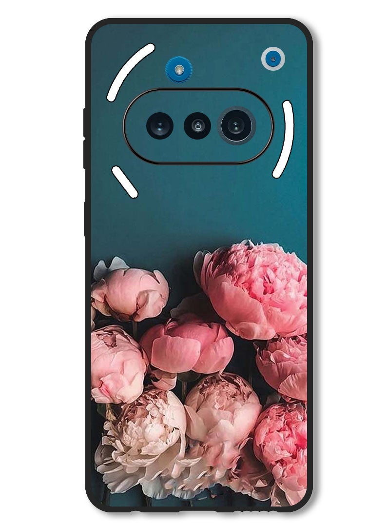 Theodor Case Compatible with Nothing Phone 3a Protection Shockproof Bumper Cover Flowers - Image 1
