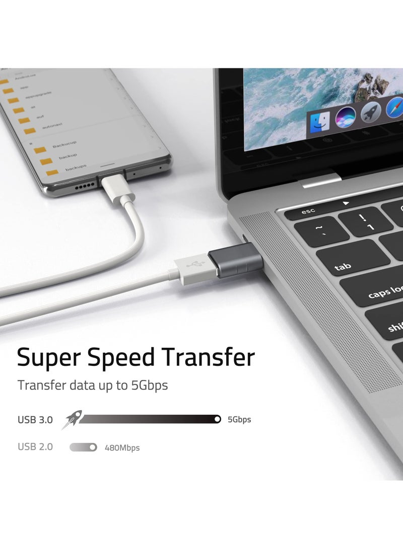 محول USB C (2 حزمة) ， محول USB C إلى USB حزمة من 2 محول USB C ذكر إلى USB 3.0 أنثى - Image 4