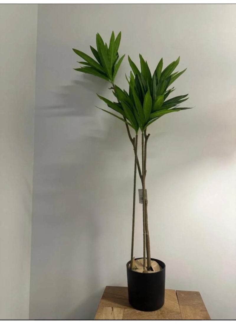 Generic Decorative artificial tree with green leaves and 4 branches - 100 cm high  - Image 1